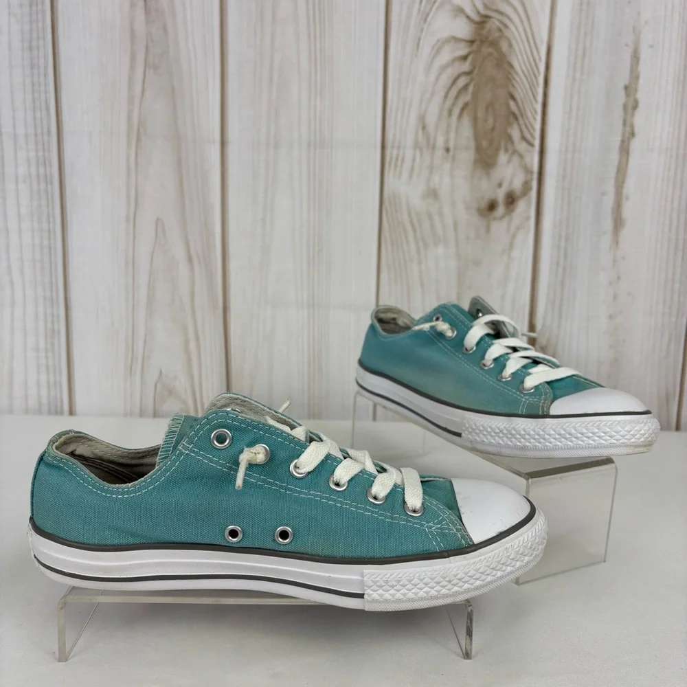 Converse All Star Sneakers Low-Top Stylish Lace Up Casual Shoes Teal Size 5